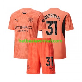 Manchester City Ederson M 31 Voetbalshirts Doelman Kind Uit 2024-25